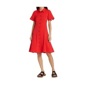 Proenza Schouler White Label Short Sleeve A Line Shirtdress. Size 10